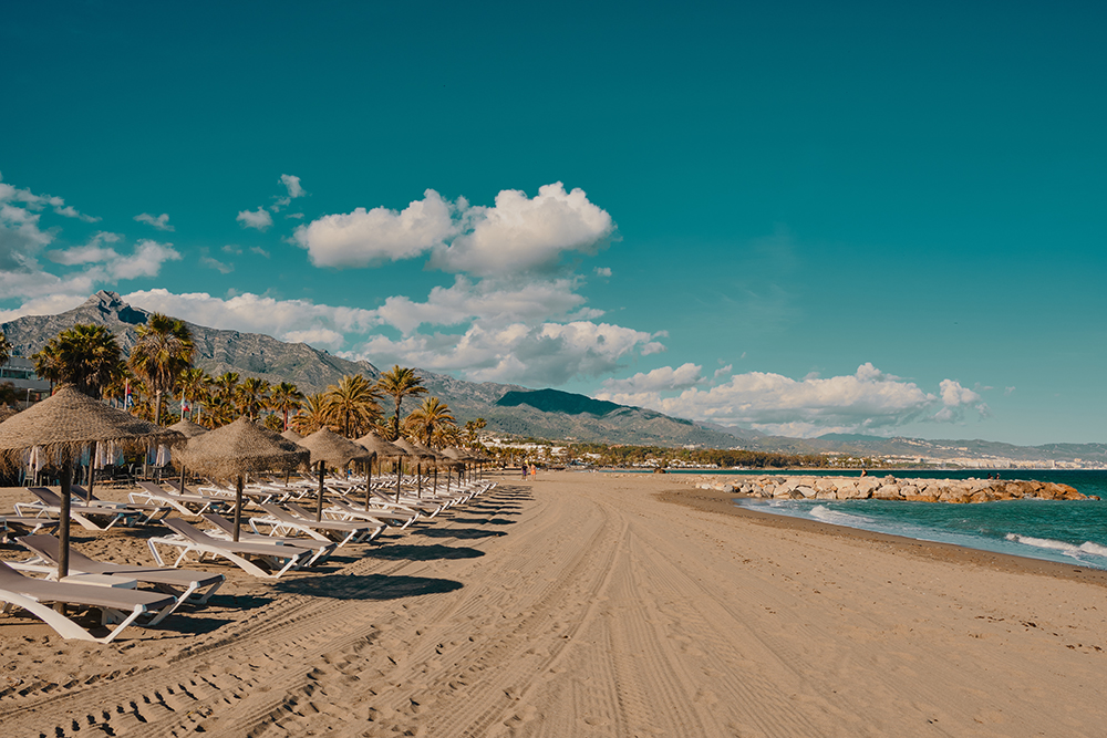 Beautiful Puerto Banus In Marbella, Spain On A Beautiful Day